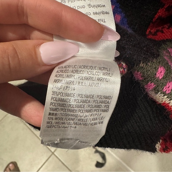 FARM Rio Colorblock Fruit & Mushroom Cardigan – M – Statement Boho Sweater - Picture 8 of 11